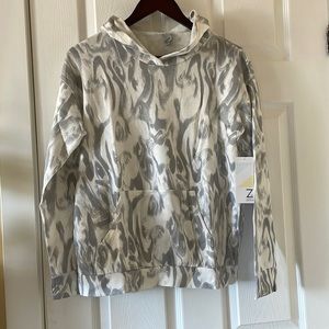 Z by Zella ivory cloud nova hoodie grey white